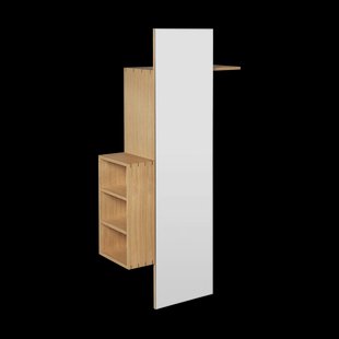 Ferm Living Bon hallway cabinet kapstok met spiegel Oiled Oak