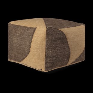 Ferm Living Forene square pouf zitpoef 60x60x40 cm Tan-Chocolate