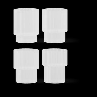 Ferm Living Ripple glas 4-pack Frosted