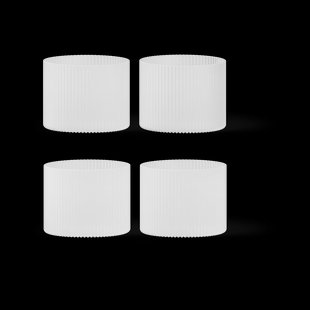 Ferm Living Ripple glas laag 4-pack Frosted