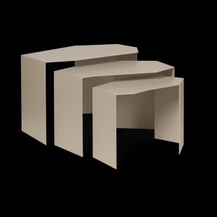 Ferm Living Shard cluster tafel 3-pack Cashmere