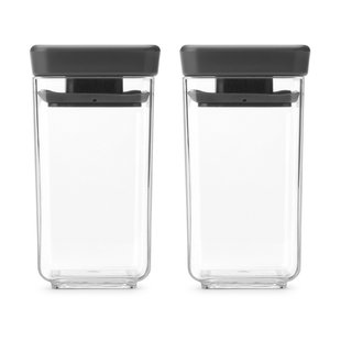 Brabantia TASTY+ stapelbare pot 2-delig 0,15 L Donkergrijs