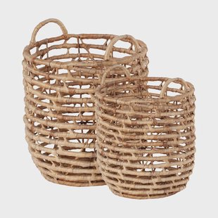 Dixie Lily opbergmanden U-shape open twist 2-delig Natural