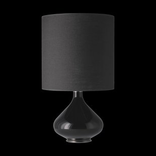 Flavia Lamps Flavia tafellamp zwarte lampvoet Lino Negro M