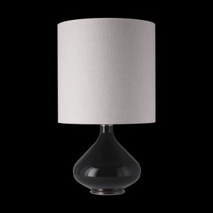 Flavia Lamps Flavia tafellamp zwarte lampvoet Babel Beige M