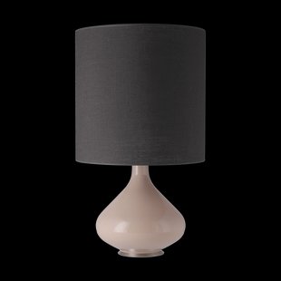 Flavia Lamps Flavia tafellamp beige lampvoet Lino Negro M