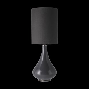 Flavia Lamps Renata tafellamp grijze lampvoet Lino Negro L
