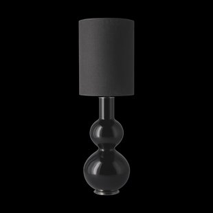 Flavia Lamps Augusta tafellamp zwarte lampvoet Lino Negro L