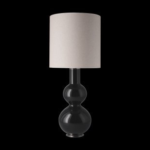 Flavia Lamps Augusta tafellamp zwarte lampvoet Milano Tostado M