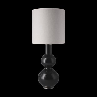 Flavia Lamps Augusta tafellamp zwarte lampvoet Babel Beige M