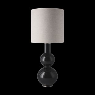 Flavia Lamps Augusta tafellamp zwarte lampvoet London Beige M Flavia Lamps Augusta tafellamp zwarte lampvoet London Beige M