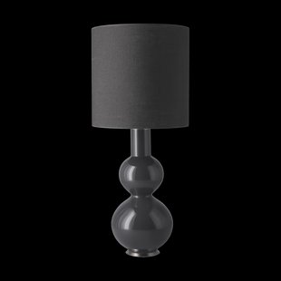 Flavia Lamps Augusta tafellamp grijze lampvoet Lino Negro M