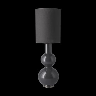 Flavia Lamps Augusta tafellamp grijze lampvoet Lino Negro L