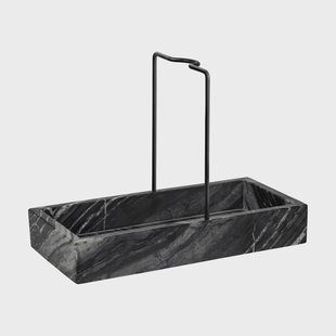 Mette Ditmer Marble aanrechtorganizer 12x23,5 cm Black-grey