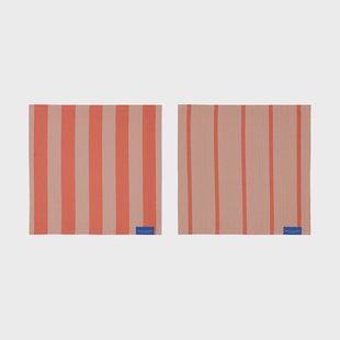 Mette Ditmer Stripes  vaatdoek 33x33 cm 2-pack Latte