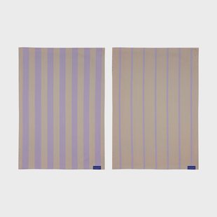 Mette Ditmer Stripes  keukenhanddoek 50x70 cm 2-pack Sand