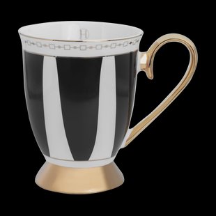 Hilke Collection Strisce Nero mok 28 cl Zwart-wit-goud