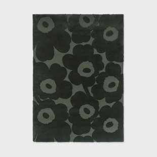 Marimekko Unikko wollen vloerkleed Dark Green, 170x240 cm