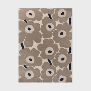 Marimekko Unikko wollen vloerkleed Greige, 250x350 cm