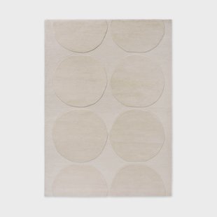 Marimekko Iso Kivet wollen vloerkleed Natural White, 170x240 cm