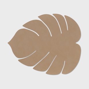 LIND DNA Monstera Leaf Nupo placemat L Nougat