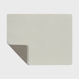 LIND DNA Nupo placemat keerbaar square L 1 St. Linen-Flint grey