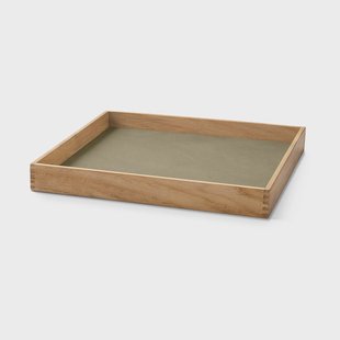 LIND DNA Even teakhouten dienblad square S Nupo herbal dust