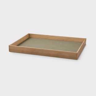 LIND DNA Even teakhouten dienblad square M Nupo herbal dust