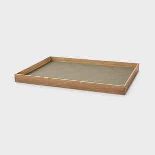 LIND DNA Even teakhouten dienblad square L Nupo herbal dust