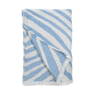 Almedahls Havet deken 120x170 cm Blauw-offwhite