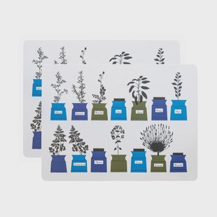 Almedahls Persons kryddskåp placemat 30x40 cm 2-pack Blauw
