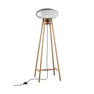 FDB Møbler U5 Hiti vloerlamp Smokey grey-oak nature lacquered