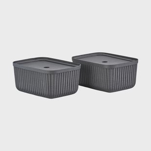 Zone Denmark Pulp opbergdoos 23x32 cm 2-pack Black