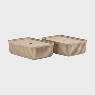 Zone Denmark Pulp opbergdoos 32x48 cm 2-pack Natural Brown Zone Denmark Pulp opbergdoos 32x48 cm 2-pack Natural Brown