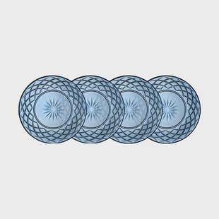 Lyngby Glas Sorrento bord Ø21 cm 4-pack Blauw