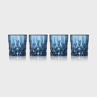 Lyngby Glas Sorrento shotglazen 4 cl 4-pack Blauw