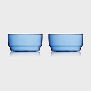 Lyngby Glas Torino schaal 50 cl 2-pack Blauw