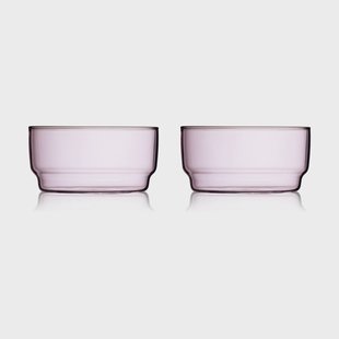 Lyngby Glas Torino schaal 50 cl 2-pack Roze