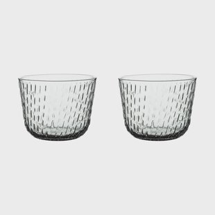 Marimekko Syksy drinkglas 2 dl 2-pack Misty grey