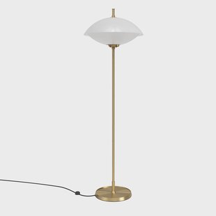 Fritz Hansen Clam vloerlamp 128 cm Opal-brass