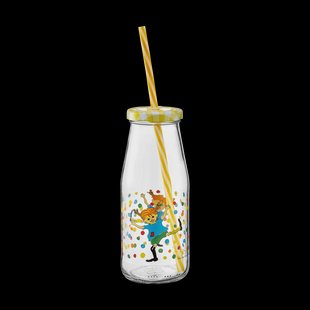 Muurla Pippi fles met deksel en rietje 4,5 dl Hopsasa