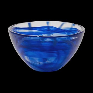 Kosta Boda Contrast kom 160 mm Blauw-blauw