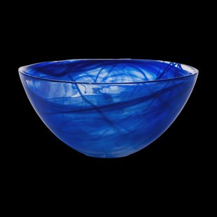 Kosta Boda Contrast kom 350 mm Blauw-blauw