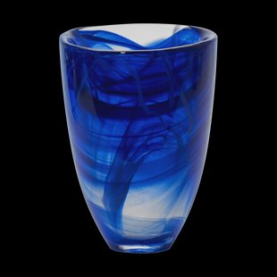 Kosta Boda Contrast vaas 200 mm Blauw-blauw