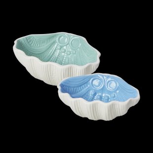 RICE Rice keramische schaal 2-delig Soft green