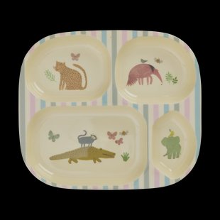 RICE Rice kinderbord melamine 4 vakken Sweet Jungle Print