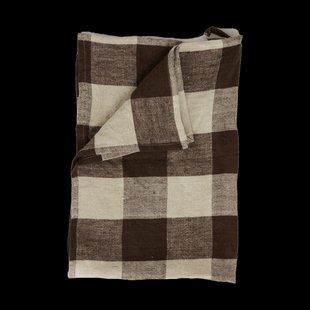 Olsson & Jensen Johanna theedoek linnen 45x65 cm Bruin/naturel
