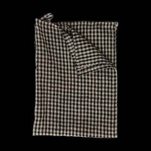 Olsson & Jensen Vipa theedoek linnen 45x65 cm Zwart zand