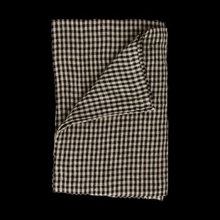 Olsson & Jensen Vipa linnen tafelkleed 150x300 cm Zwart zand