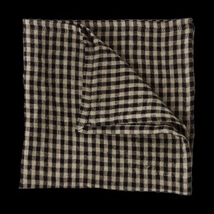 Olsson & Jensen Vipa linnen servet 45x45 cm Zwart zand